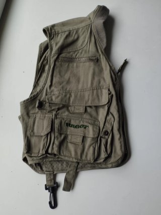 Giubbotto da pesca mosca verde oliva