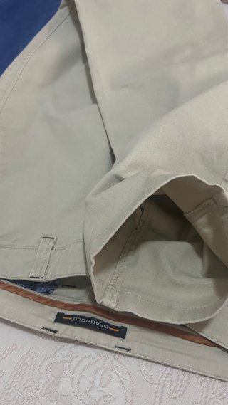 Pantalón de lino Spagnolo Beige