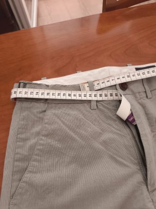 Pantalón Verano Hombre Rallas Finas Beige