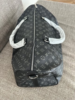 Borsa da viaggio Louis Vuitton 55 cm nera