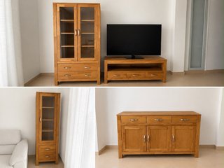 Conjunto Muebles Salón Madera Maciza