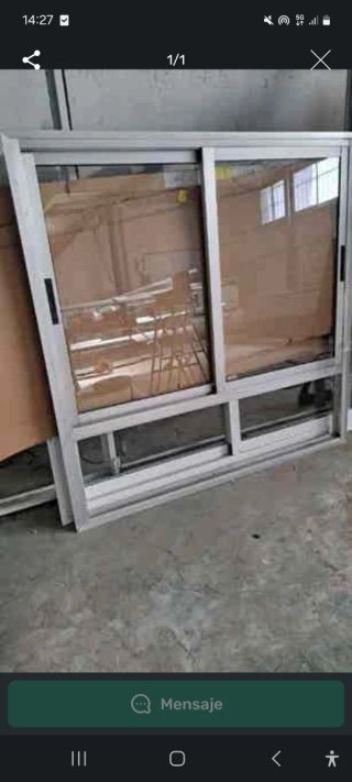 Ventana aluminio 2 hojas correderas