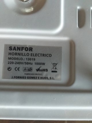 Hornillo Eléctrico 1000W