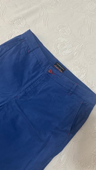 Pantalón de Lino Spagnolo Azul