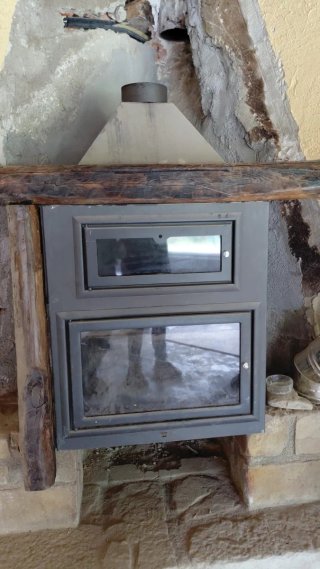 Chimenea de leña moderna