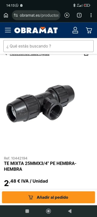 Lote accesorios tubería polietileno 25/32mm