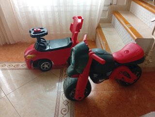 Correpasillos Coche y Moto Rojo