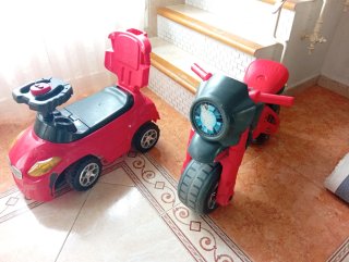 Correpasillos Coche y Moto Rojo
