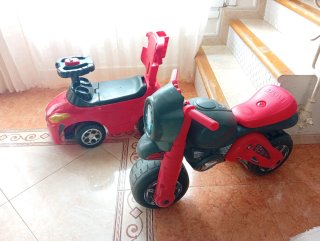 Correpasillos Coche y Moto Rojo