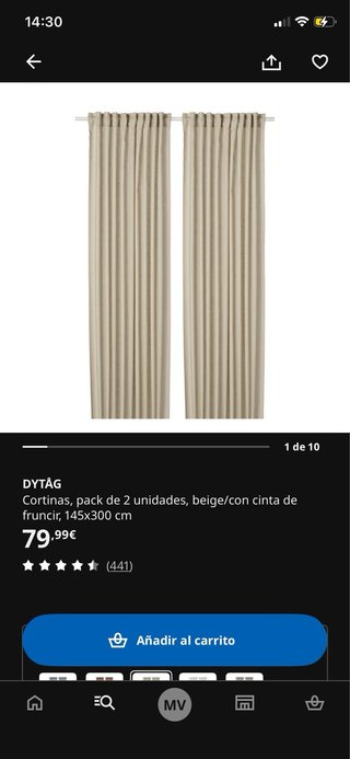 Cortinas DYTAG Lino Beige (2uds)