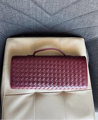 Borsa Bottega Veneta Burgundy Intrecciato