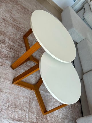 Conjunto mesas bajas salón comedor