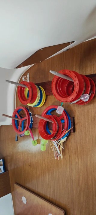 Soporte aparejos pesca.