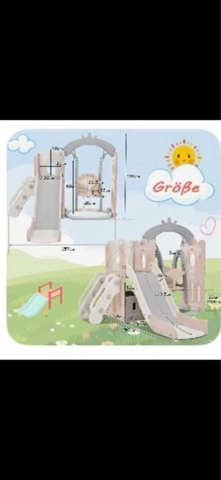 Tobogán y columpio infantil