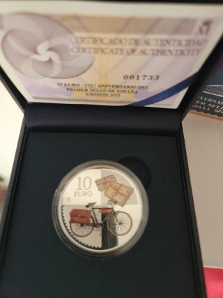Moneda 10€ Sello España 175 Aniversario 2025
