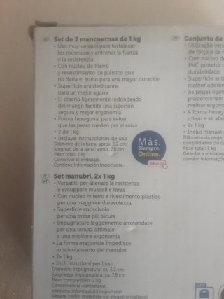 Set 2 Mancuernas Crivit 1kg