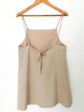 Vestido Lino Zara Perlas Talla S