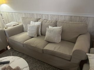 Sofá beige 3 plazas
