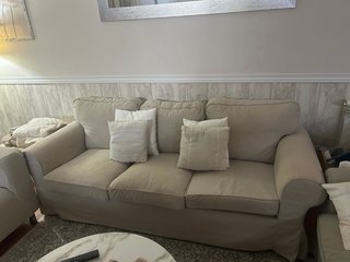 Sofá beige 3 plazas