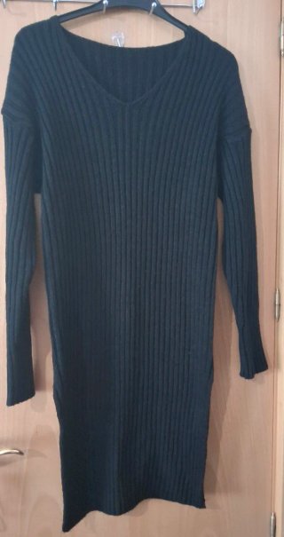 Vestido negro de punto