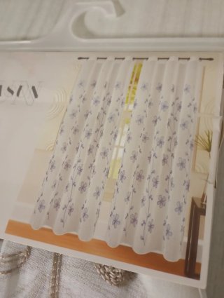 Coppia Tende Floreali Oro Bianco