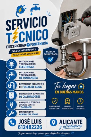 servicios de electricidad,fontaneria y reparación