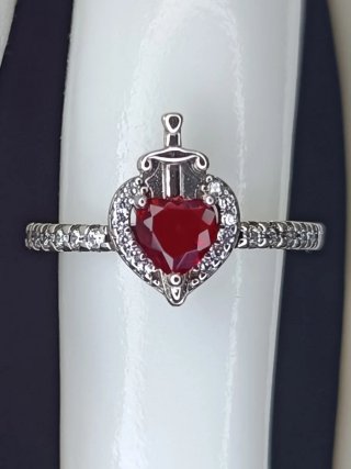 Anillo Pandora Corazón Rojo Disney S925