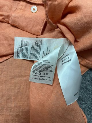 Camisa Lino Timberland Hombre Naranja