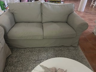 Sofá Ikea 2 plazas tela gris