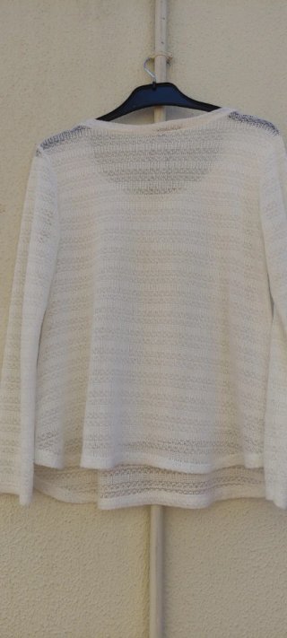 Jersey punto calado blanco