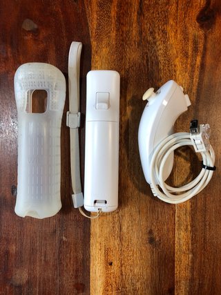 Wiimote Wii bianco con nunchuk wii remote