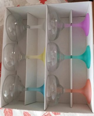 Set 6 Coppe Cocktail Vintage Mayerling Vetro