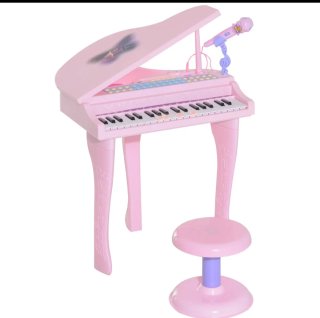 Piano Eléctrico Infantil Rosa 37 Teclas