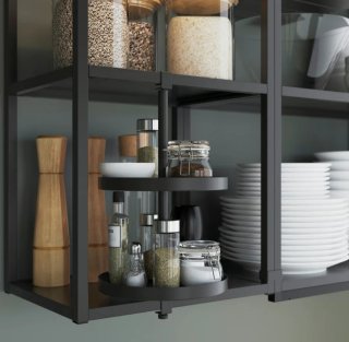 Balda Giratoria Negra, Antracita 40x21 cm