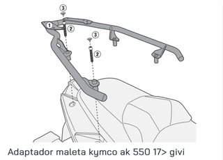 Adaptador Givi Maleta Kymco AK 550