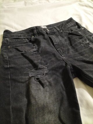 Pantalones cortos vaqueros negros hombre