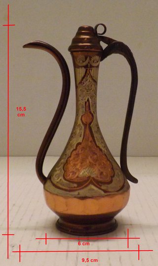 Brocca decorativa rame Turchia fatta a mano