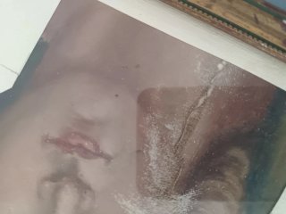 Antico frammento olio su tela XIX sec.