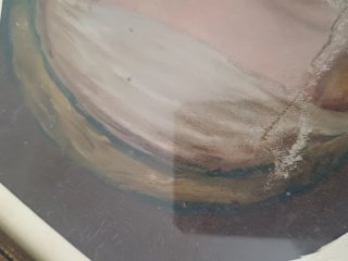 Antico frammento olio su tela XIX sec.