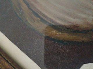 Antico frammento olio su tela XIX sec.