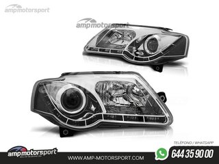 FAROS DELANTEROS LUZ DIURNA LED REAL DRL PARA VOLKSWAGEN PASSAT 3C