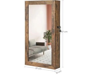 Armario Joyero Pared Espejo Madera