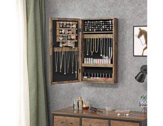 Armario Joyero Pared Espejo Madera