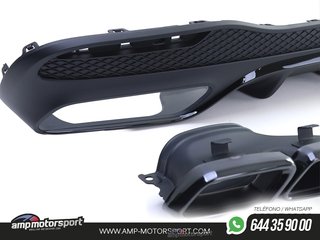 DIFUSOR TRASERO MERCEDES GLE W166 15-18 + COLAS NEGRAS