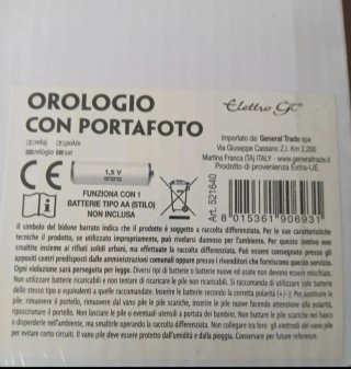 Orologio con 8 Portafoto