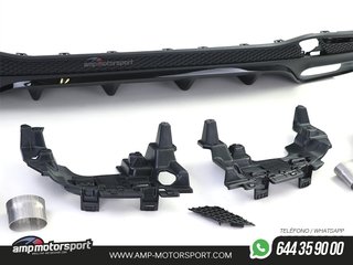 DIFUSOR TRASERO MERCEDES GLS X166 15-19 + COLAS NEGRAS