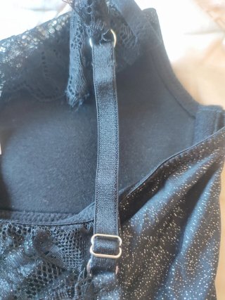 Reggiseno Intimissimi nero pizzo glitter