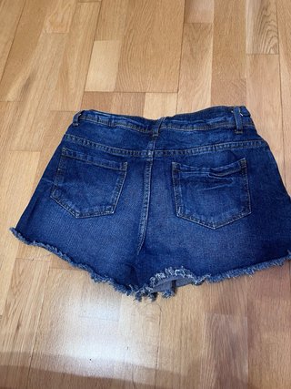 Shorts Vaqueros Deshilachados Azul Talla 32