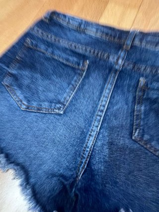 Shorts Vaqueros Deshilachados Azul Talla 32