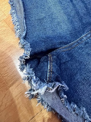 Shorts Vaqueros Deshilachados Azul Talla 32